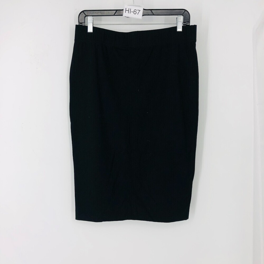 Peruvian Connection Women's Black Pima Cotton Elastic Waist Pencil Skirt Size 18